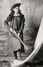 Annie Oakley with her gun