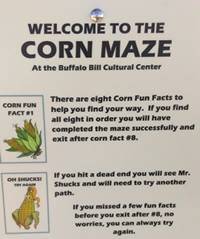 Corn Maze Welcome panel